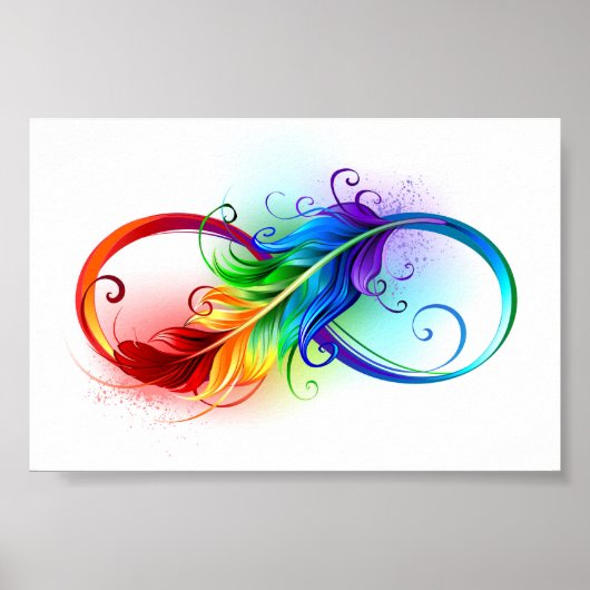 Infineensymbool met regenboogvanger poster (Voorkant)