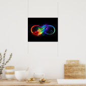 Infineensymbool met regenboogvanger poster (Keuken)