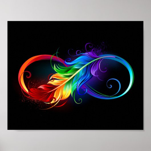 Infineensymbool met regenboogvanger poster (Voorkant)