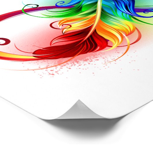 Infineensymbool met regenboogvanger poster (Hoek)