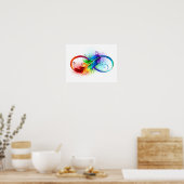 Infineensymbool met regenboogvanger poster (Keuken)