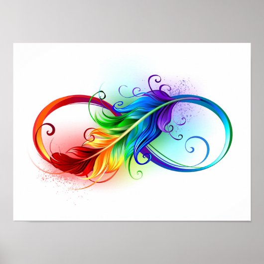 Infineensymbool met regenboogvanger poster (Voorkant)