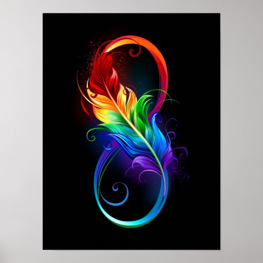 Infineensymbool met regenboogvanger poster (Voorkant)