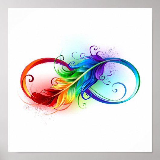 Infineensymbool met regenboogvanger poster (Voorkant)