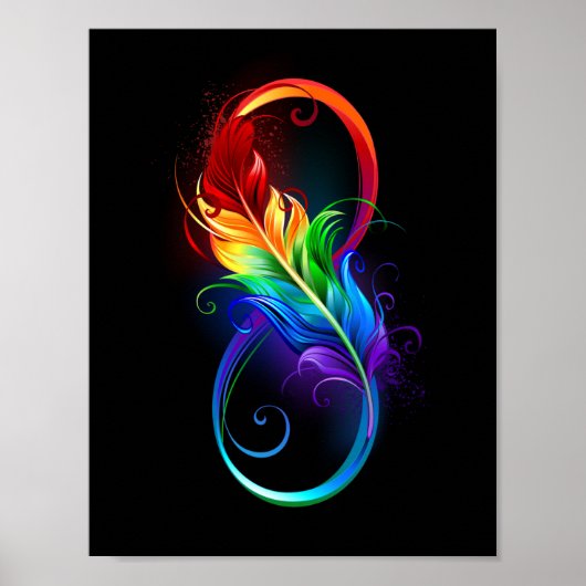 Infineensymbool met regenboogvanger poster (Voorkant)
