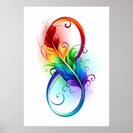 Infineensymbool met regenboogvanger poster (Voorkant)