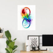 Infineensymbool met regenboogvanger poster (Thuiskantoor)