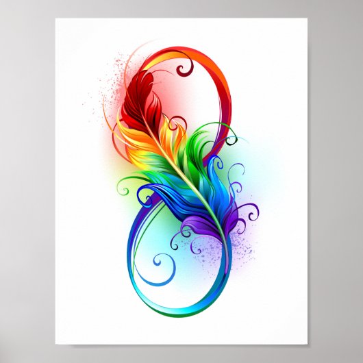 Infineensymbool met regenboogvanger poster (Voorkant)