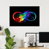 Infineensymbool met regenboogvanger poster (Thuiskantoor)