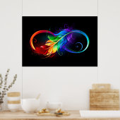 Infineensymbool met regenboogvanger poster (Keuken)