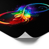 Infineensymbool met regenboogvanger poster (Hoek)