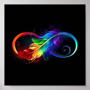 Infineensymbool met regenboogvanger poster