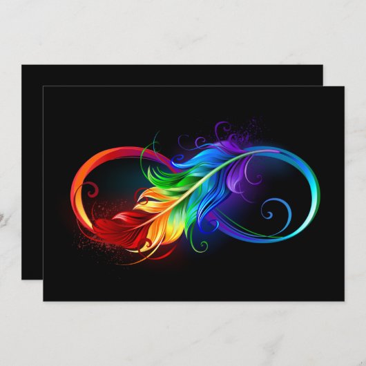 Infineensymbool met regenboogvanger programmakaart (Voorkant / Achterkant)