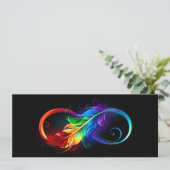 Infineensymbool met regenboogvanger programmakaart (Staand voorkant)