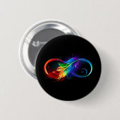 Infineensymbool met regenboogvanger ronde button 5,7 cm (Voorkant /achterkant)