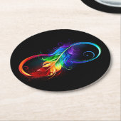 Infineensymbool met regenboogvanger ronde kartonnen onderzetter (Gebogen)