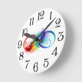 Infineensymbool met regenboogvanger ronde klok (Hoek)