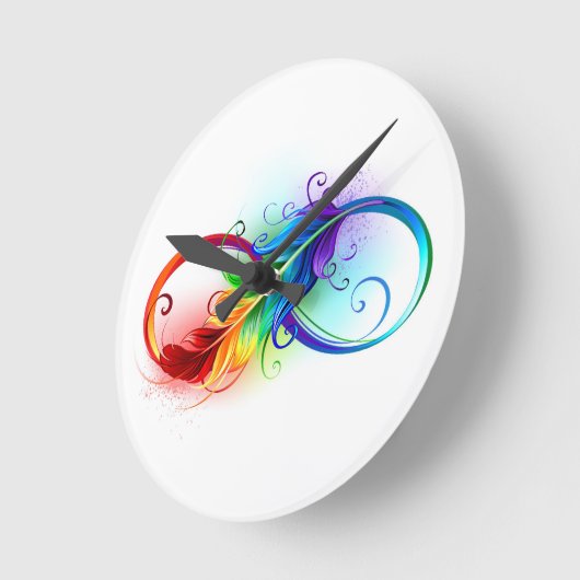 Infineensymbool met regenboogvanger ronde klok (Hoek)