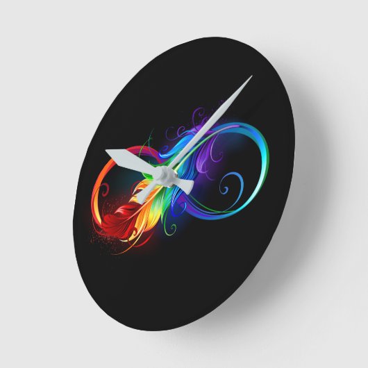 Infineensymbool met regenboogvanger ronde klok (Hoek)