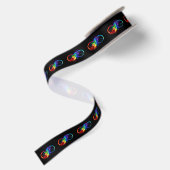 Infineensymbool met regenboogvanger satijnen lint (Achterkant)