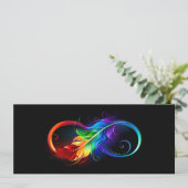 Infineensymbool met regenboogvanger save the date (Staand voorkant)