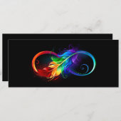 Infineensymbool met regenboogvanger save the date (Voorkant / Achterkant)