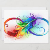 Infineensymbool met regenboogvanger save the date (Achterkant)