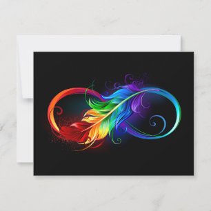 Infineensymbool met regenboogvanger save the date