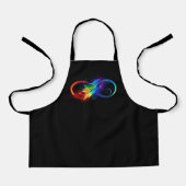 Infineensymbool met regenboogvanger schort (Voorkant)