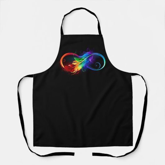 Infineensymbool met regenboogvanger schort (Voorkant)