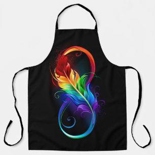 Infineensymbool met regenboogvanger schort