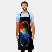 Infineensymbool met regenboogvanger schort (Gedragen)