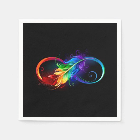 Infineensymbool met regenboogvanger servet (Voorkant)