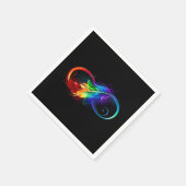 Infineensymbool met regenboogvanger servet (Hoek)