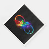 Infineensymbool met regenboogvanger servet (Hoek)