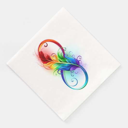 Infineensymbool met regenboogvanger servet (Hoek)