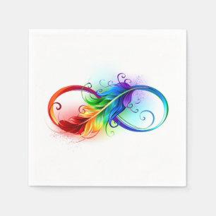 Infineensymbool met regenboogvanger servet