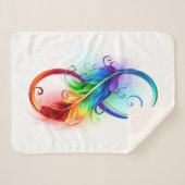 Infineensymbool met regenboogvanger sherpa deken (Voorkant (horizontaal))