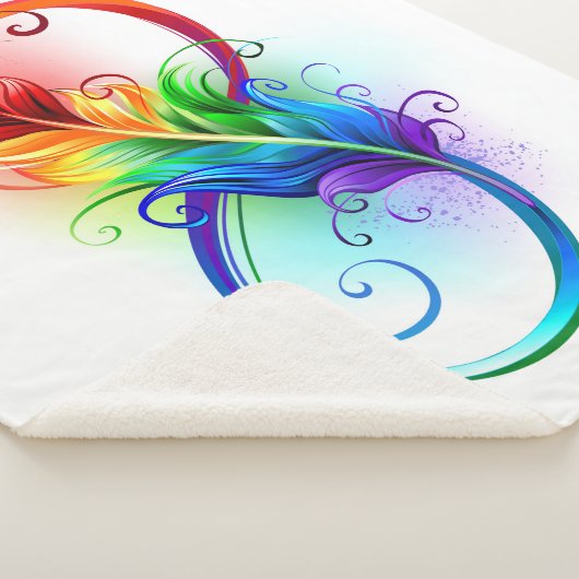Infineensymbool met regenboogvanger sherpa deken (3/4)