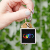 Infineensymbool met regenboogvanger sleutelhanger (Hand)