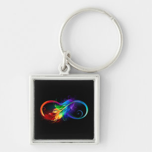 Infineensymbool met regenboogvanger sleutelhanger