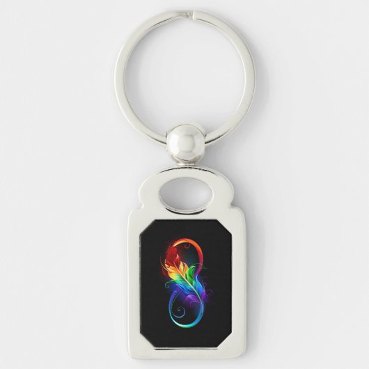 Infineensymbool met regenboogvanger sleutelhanger (Voorkant)