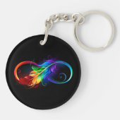 Infineensymbool met regenboogvanger sleutelhanger (Achterkant)