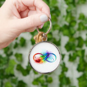 Infineensymbool met regenboogvanger sleutelhanger (Hand)
