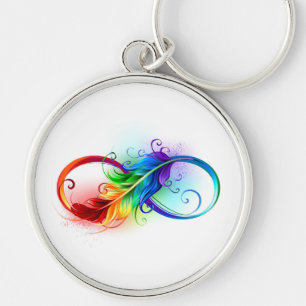 Infineensymbool met regenboogvanger sleutelhanger