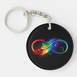 Infineensymbool met regenboogvanger sleutelhanger