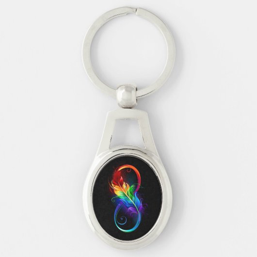 Infineensymbool met regenboogvanger sleutelhanger (Voorkant)