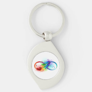 Infineensymbool met regenboogvanger sleutelhanger