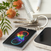 Infineensymbool met regenboogvanger sleutelhanger (Voorkant Rechts)