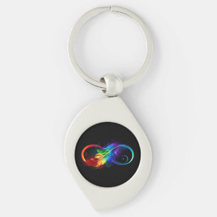 Infineensymbool met regenboogvanger sleutelhanger